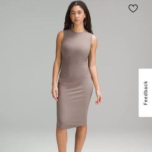 Lululemon Shirred Nulu Midi Tank Dress (Carbon Dust)